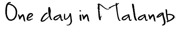 One day in Malangbong font preview